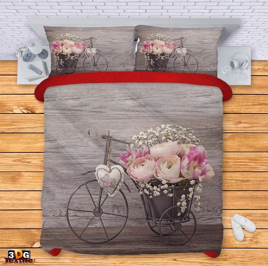 Lenjerie de pat Bike with Flowers