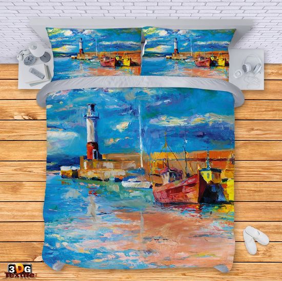 Lenjerie de pat Lighthouse and Boats
