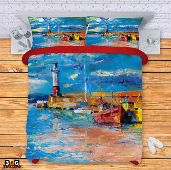 Lenjerie de pat Lighthouse and Boats