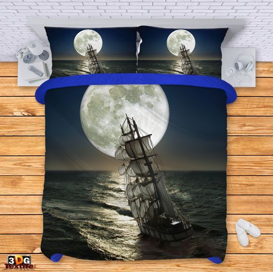 Lenjerie de pat Ship and Moon