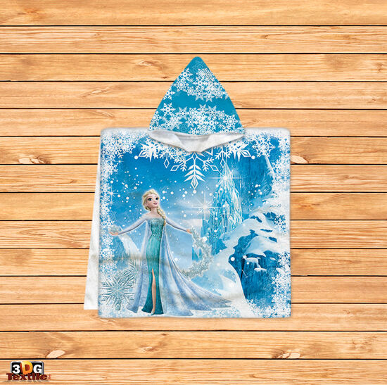 Poncho pentru copii Elsa Frozen