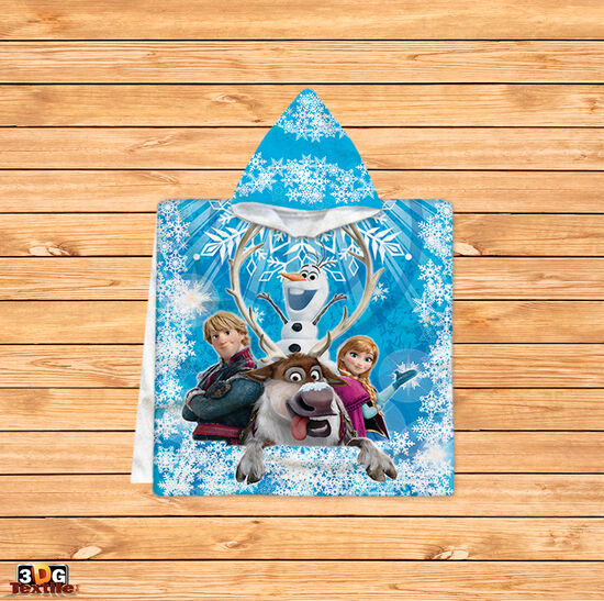 Poncho pentru copii Frozen Blue