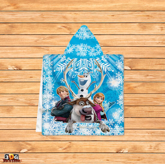 Poncho pentru copii Frozen Blue