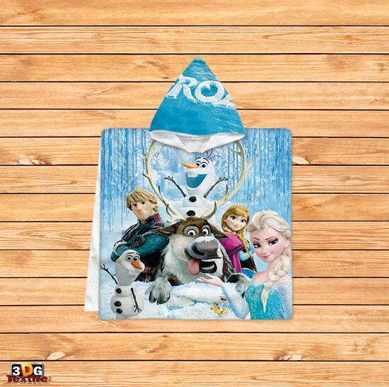 Poncho pentru copii Frozen Blue
