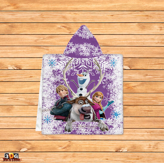 Poncho pentru copii Frozen purple