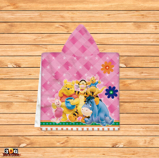 Poncho pentru copii Pooh in Pink