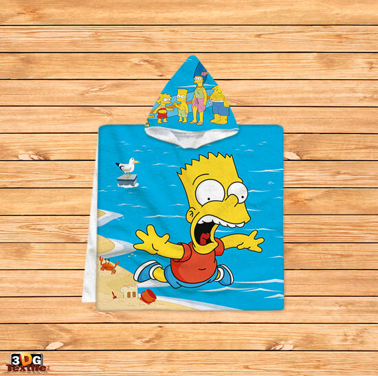 Poncho pentru copii Bart Simpson