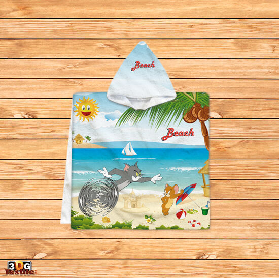 Poncho pentru copii Tom and Jerry