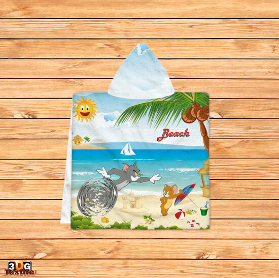 Poncho pentru copii Tom and Jerry