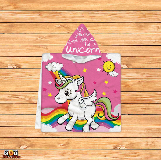 Poncho pentru copii Unicorn
