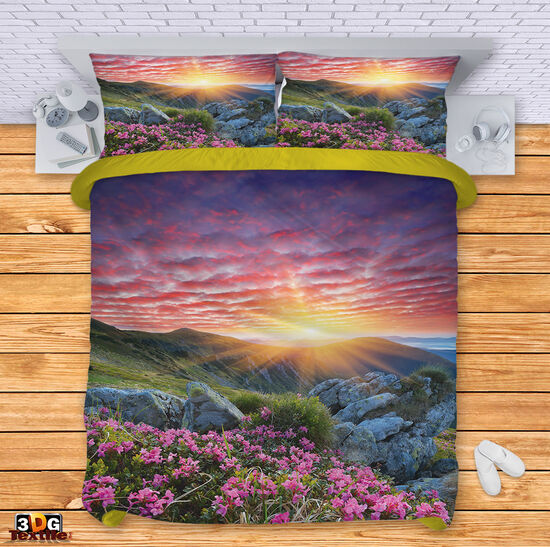 Lenjerie de pat Sunset in the mountains
