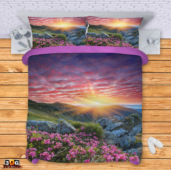 Lenjerie de pat Sunset in the mountains