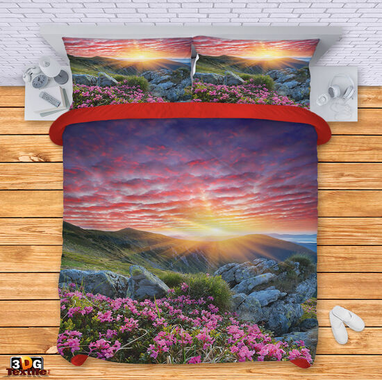 Lenjerie de pat Sunset in the mountains
