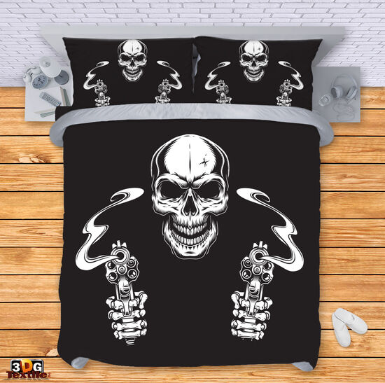 Lenjerie de pat  Scull pistols