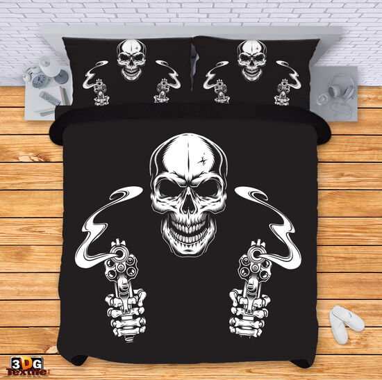 Lenjerie de pat  Scull pistols