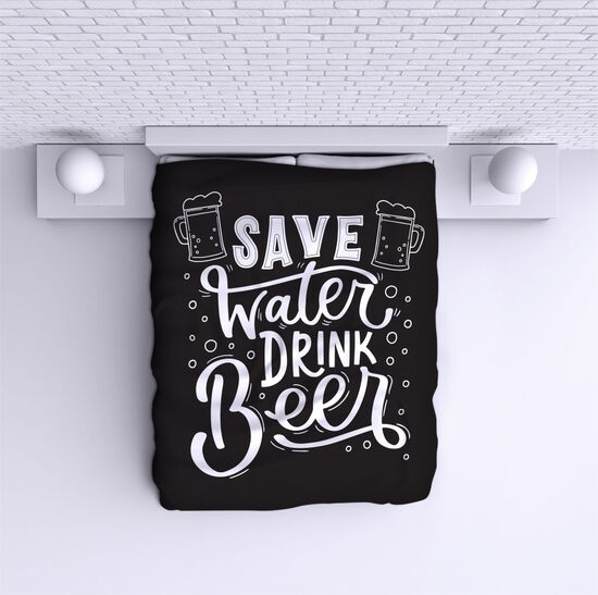 Cuvertură de pat Save water Drink beer