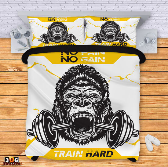 Lenjerie de pat No pain no gain Gorilla