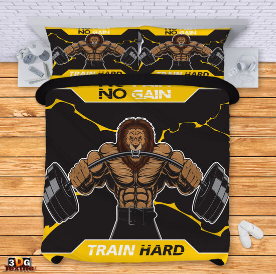 Lenjerie de pat No pain no gain Lion