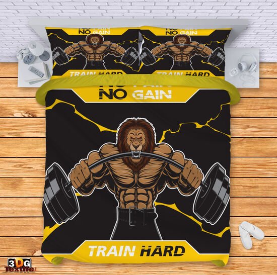 Lenjerie de pat No pain no gain Lion