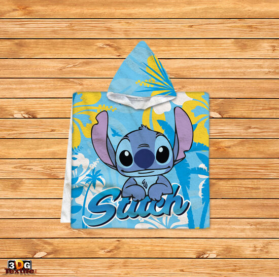 Poncho pentru copii Stitch blue