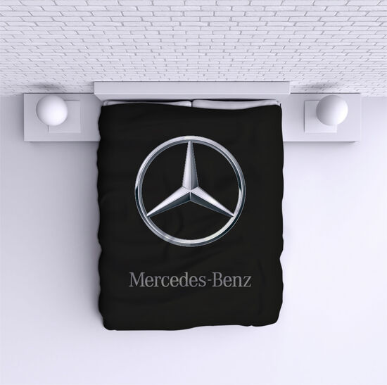 Cuvertură de pat Mercedes logo black