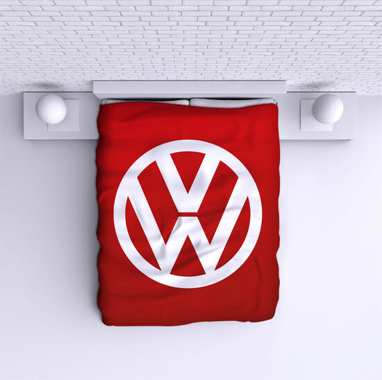 Cuvertură de pat Volkswagen red