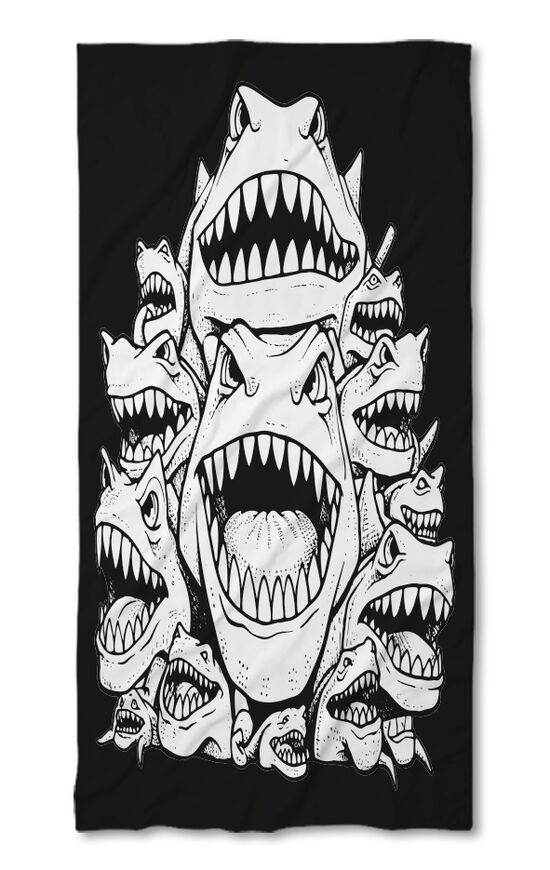 Prosop de plajă Shark attack