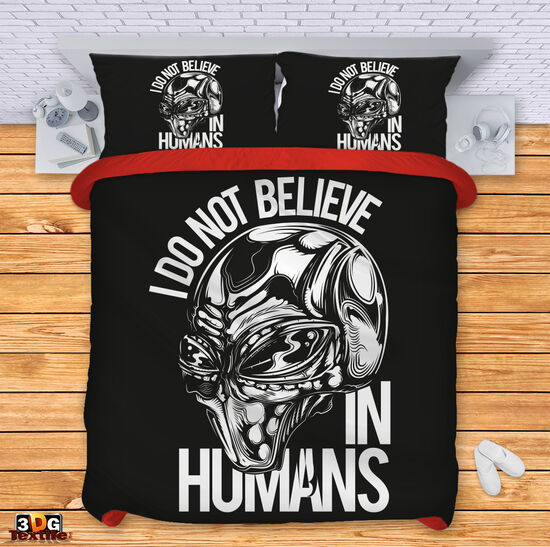 Lenjerie de pat I don't believe in humans