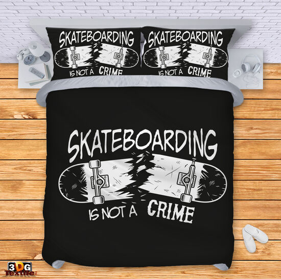 Lenjerie de pat Skateboarding is not a crime