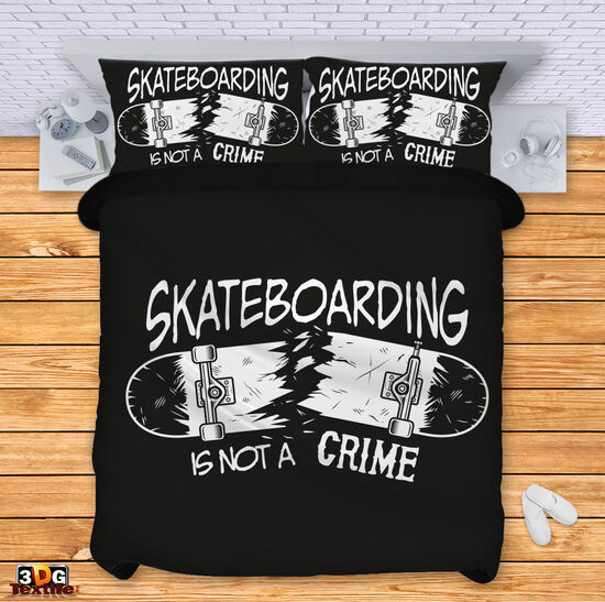 Lenjerie de pat Skateboarding is not a crime