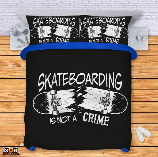 Lenjerie de pat Skateboarding is not a crime