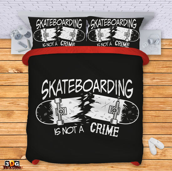 Lenjerie de pat Skateboarding is not a crime