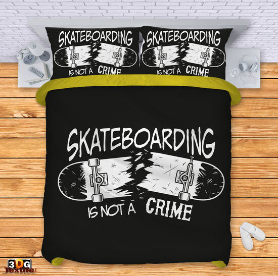 Lenjerie de pat Skateboarding is not a crime