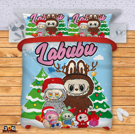 Lenjerie de pat Labubu Christmas
