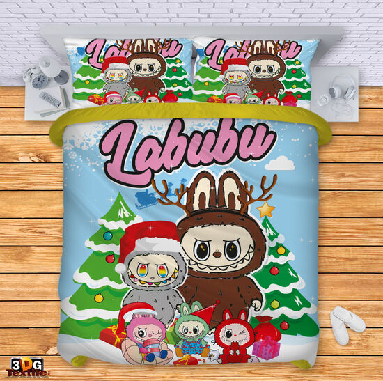 Lenjerie de pat Labubu Christmas