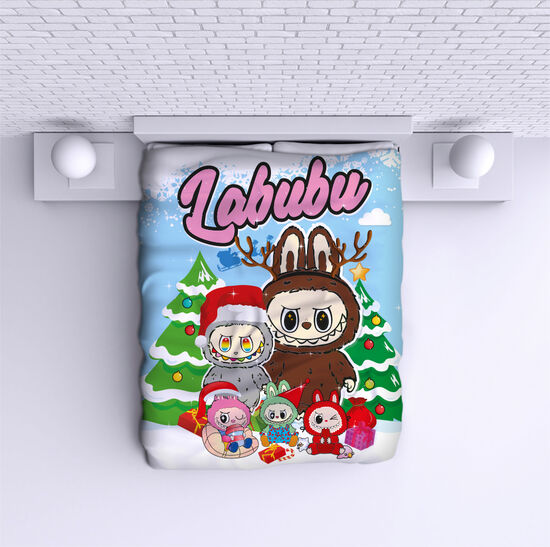 Cuvertură de pat Labubu Christmas