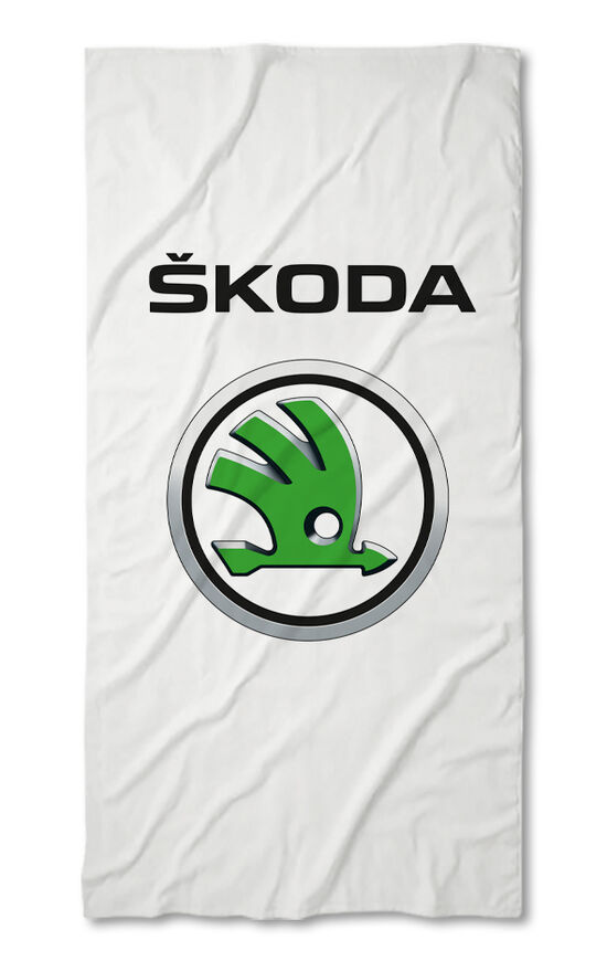 Prosop de plajă Skoda White