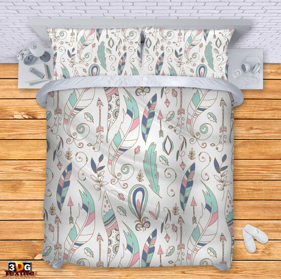 Lenjerie de pat Boho Feathers