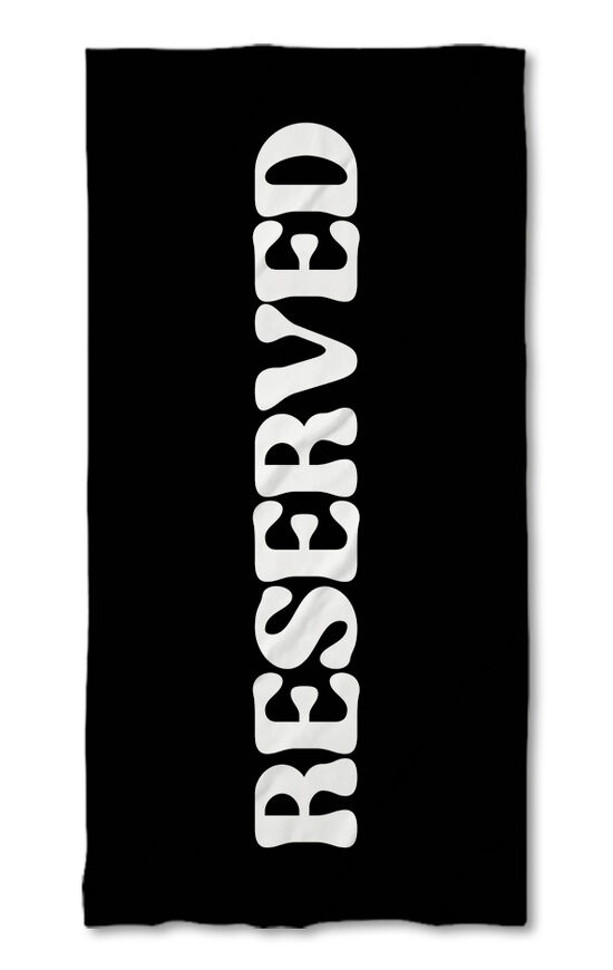 Prosop de plajă Reserved Black - White