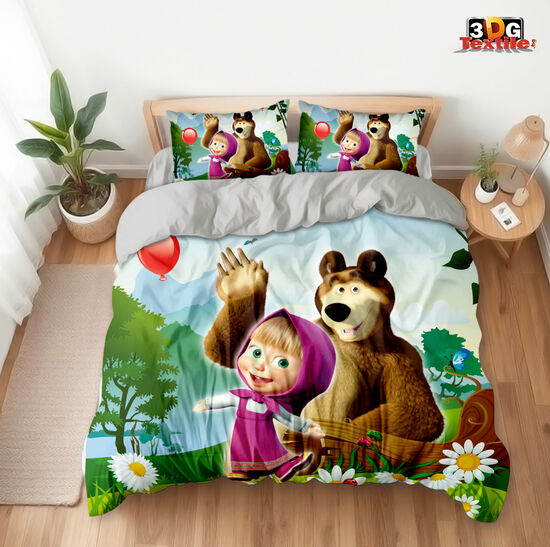 Lenjerie de pat Masha and the bear