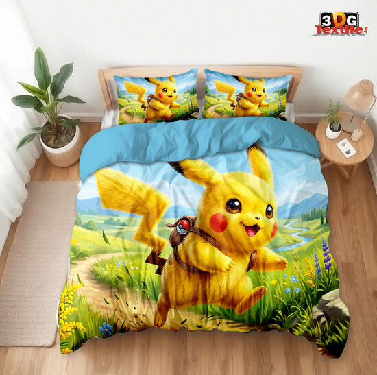 Lenjerie de pat Pikachu