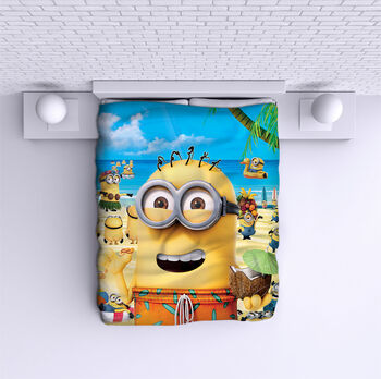 Cuvertură de pat Minions Beach