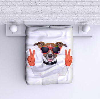 Cuvertură de pat Dog with Glasses