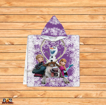 Poncho pentru copii Frozen purple