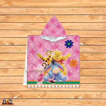 Poncho pentru copii Pooh in Pink