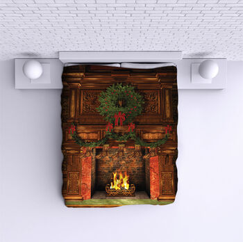 Cuvertură de pat Christmas fireplace