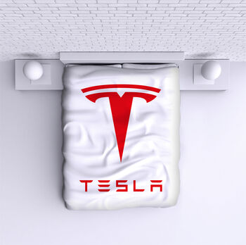 Cuvertură de pat Tesla white