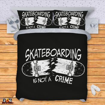 Lenjerie de pat Skateboarding is not a crime