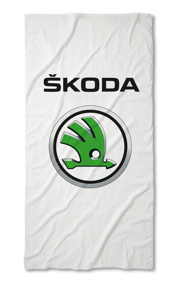 Prosop de plajă Skoda White