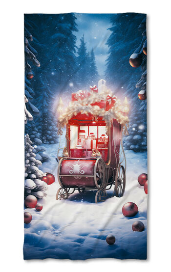 Prosop de plajă Christmas sleigh